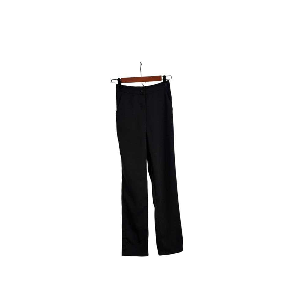 Japna Pants Black Straight Leg High Rise Business Casual Flowy Trousers Size XS